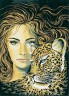 Канва с рисунком "Кошачий взгляд" серия 11.000 1 шт. (Collection D'Art 11370) 50см х 60см