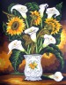 Канва с рисунком "Букет в вазе" серия 11.000 1 шт. (Collection D'Art 11558) 50см х 60см