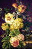 Канва с рисунком "Букет в вазе" серия 11.000 1 шт. (Collection D'Art 11584) 50см х 60см