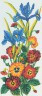 Канва с рисунком "Цветы" серия 8.000 1 шт. (Collection D'Art 8013) 30см х 60см