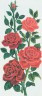 Канва с рисунком "Алые розы" серия 8.000 1 шт. (Collection D'Art 8014) 30см х 60см