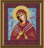 Набор для вышивки "Богородица Семистрельная" 1 шт. ("Nova Sloboda" 9007) 18см х 20см