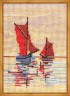 Набор для вышивки "Лодки в море" 1 шт. ("Кроше" (Радуга бисера) В-036) 17см х 23см