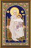 Набор для вышивки "Божия Матерь на Престоле" 1 шт. ("Nova Sloboda" 9006) 17см х 29см