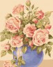 Канва с рисунком "Букет роз" серия 11.000 1 шт. (Collection D'Art 11854) 50см х 60см