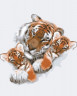 Канва с рисунком "Тигриная семья" серия 11.000 1 шт. (Collection D'Art 11856) 50см х 60см
