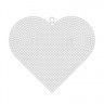 Канва 26кл=10см пластиковая "сердце" большое 1 шт. ("GAMMA" KPL-04) 17см х 15см полиэтилен-100%