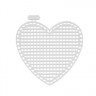 Канва 26кл=10см пластиковая "сердце" малое 1 шт. ("GAMMA" KPL-05) 7см х 8см полиэтилен-100%