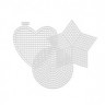 Канва 26кл=10см пластиковая "ассорти малое" (круг+сердце+звезда) набор 3 шт. ("GAMMA" KPL-09) полиэтилен-100%