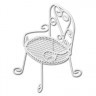 Заготовка для декорирования "кресло" 1 шт. ("Blumentag" MET-021) 8см х 6см х 12см металл