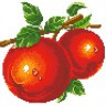 Набор для изготовления картины из страз Красные яблоки 1 шт. ("Алмазная живопись" АЖ-1071) 26см х 23см