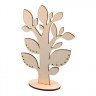 Заготовки для декорирования Дерево с подставкой для украшений 1 шт. ("Mr. Carving" ВД-139) 18см 4мм фанера