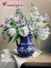 Набор для изготовления картины из страз Белые тюльпаны 1 шт. ("Алмазная живопись" АЖ-1503) 30см х 40см