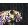 Набор для раскрашивания акриловыми красками по дереву Леопард в стиле поп-арт 1 шт. ("ФРЕЯ" PKW-1-04) 40см х 50см