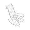 Садовая миниатюра Кресло блистер 1 шт. ("Blumentag" MET-067) 8см х 5.5см х 11.5см металл