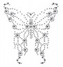 Термотрансфер бабочка серебро 1 шт. (RTM- 01) 120мм х 90мм
