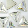 Стразы пришивные Crystal треугольник пакет 6 шт. ("Сваровски" 3270) 22мм