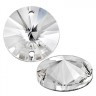 Стразы пришивные круглые Crystal пакет 4 шт. ("Zlatka" ZSS-01) 14мм стекло