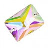 Стразы пришивные прямоугольные Crystal AB пакет 2 шт. ("Zlatka" ZSS-07) 18мм х 13мм стекло