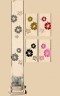 Бретели для бюстгальтера с рисунком цветы блистер 2 шт. ("GAMMA" BR-1007) 42см х 10мм