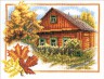 Набор для вышивки "Осень в деревне" 1 шт. ("Panna" ПС-0314) 25см х 20см