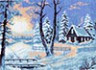 Канва с рисунком "Морозное утро" 1 шт. (655) 33см х 45см
