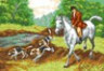 Канва с рисунком "Охотник" 1 шт. (850) 33см х 45см