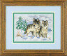 Набор для вышивки "Пара волков" 1 шт. ("Dimensions" 06800) 18см х 13см
