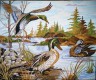 Канва с рисунком "Дикие утки" серия 11.000 1 шт. (Collection D'Art 11535) 50см х 60см