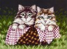 Канва с рисунком "Котята" серия 6.000 1 шт. (Collection D'Art 6228) 30см х 40см