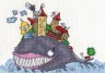 Набор для вышивки "Рыба-кит" 1 шт. ("Кларт" 8-107) 15см х 22см