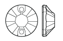 Стразы пришивные Crystal пакет 12 шт. ("Сваровски" 3204) 12мм