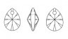 Подвеска Crystal AB набор 6 шт. ("Сваровски" 6128) 12мм