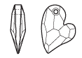 Подвеска Crystal AB 1 шт. ("Сваровски" 6261) 27мм
