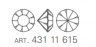 Стразы неклеевые Crystal М.С.Chaton MAXIMA пакет 144 шт. ("PRECIOSA" 431-11-615 s SS08) 2.4мм