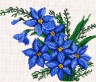 Набор для вышивки "Синие цветы" 1 шт. ("М.П.Студия" БК-20) 20см х 25см