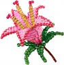 Набор для бисероплетения Цветок из бисера "Розовая лилия" блистер 1 шт. ("клеvер" 05-601) 5см х 5см