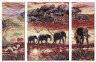 Набор для вышивки Триптих "Слоны" 1 шт. ("М.П.Студия" нв 195) 38см х 28см хлопок-100%