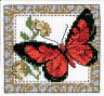 Набор для вышивки "Бабочка бордовая" 1 шт. ("Кларт" 5-057) 9см х 10см