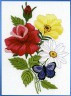 Набор для вышивки "Бабочка на цветах" 1 шт. ("Janlynn" 004-0853) 12.7см х 17.8см