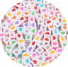 Бусины пластиковые Сердечки квадрат 1 шт. ("HobbyLife") 6мм х 6мм пластик