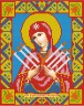 Набор для изготовления картины из страз Икона Семистрельная Богородица 1 шт. (АЖ-2009) 22см х 28см