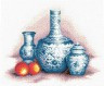 Набор для вышивки "Голубые вазы" 1 шт. ("Panna" В-0087) 26.5см х 21.5см