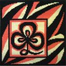 Набор для вышивки "Символ гармонии (черно-оранж.)" подушка 1 шт. ("Panna" ПД-493) 36см х 36см