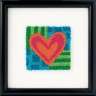 Набор коврового вышивания "Сердце" 1 шт. ("Dimensions" 73084) 15см х 15см