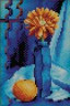 Набор для вышивки "Натюрморт с апельсином" 1 шт. ("Panna" Н-0356) 10см х 15см