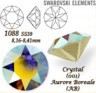 Стразы неклеевые Crystal AB пакет 144 шт. ("Сваровски" 1088 SS16) 3.8мм