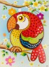 Мозаика Попугай блистер 1 шт. ("Hobbius" MDS-02-01) 19.5см х 26.5см