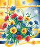 Набор для вышивки "Яркие цветы" 1 шт. ("Panna" Ц-0099) 19.5см х 23.5см