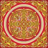Набор для вышивки "Золотой орнамент" подушка 1 шт. ("Panna" ПД-0457) 36см х 36см